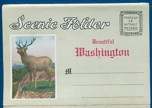 Beautiful Washington State wa seattle postcard folder foldout PF328 - Picture 1 of 3