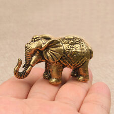Solid Brass Elephant Figurine EDC Small Elephant Statue 52*29MM House Ornament