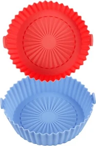 2 Pack Air Fryer Silicone Liners Basket Round, Apply to 1-3.5 QT Airfryer, Ai... - Picture 1 of 6