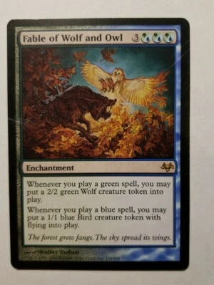 1x Magic the Gathering - Fable of Wolf and Owl - Eventide scratched x1 - Image 1 of 4