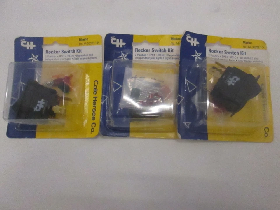 Cole Hersee 摇杆开关套件,M-58328-104,全新,3 件装 — 第 1/3 张图片