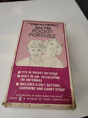 Vintage Realistic AM FM Pocket Portable Radio - Image 1 of 4