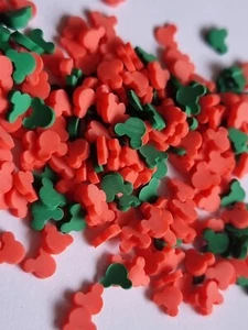 5g bag clay mickey mouse for crafts resin art card making keyrings 5mm hreen red - Picture 1 of 5