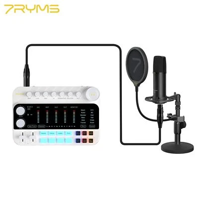 7Ryms 7Caster SE2 USB Audio Mixer XLR 6.35mm 3.5mm interface for Live Streaming - Image 1 of 4