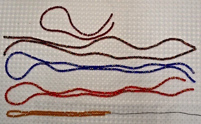 LOT of 4mm Round Smooth Glass Beads with AB finish Blue Purple Red Topaz - Image 1 of 4