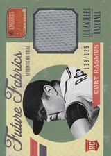 2013 Panini America's Pastime Future Fabrics Card #19 Cory Rasmus Jersey /125 