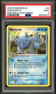 PSA 9 Carta Pokémon Wartortle 50/112 rosso fuoco e verde foglia - Foto 1 di 2