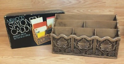 Melwood Carved Design Plastic Stationary Caddy Elegant Decor For Home or Office - Image 1 of 4