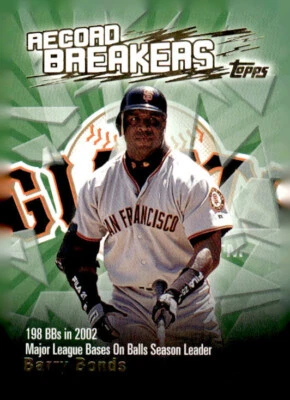2003 Topps Record Breakers #BB1 Barry Bonds 1 & 2  BOTH CARDS!! - Image 1 of 4
