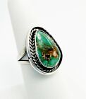 Native American Signed BW Sterling Silver 925 Turquoise Ring O474