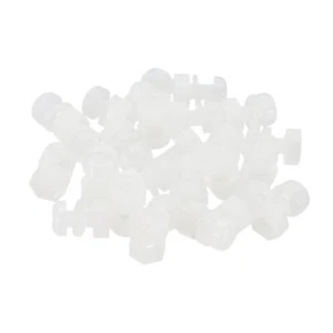 M3x6mm White Nylon Bolts Plastic Nuts Full Thread Head Screws 24 Pcs - Picture 1 of 5