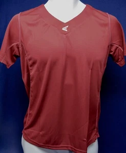 NWT Easton Boys Homeplate V-Neck SS Cardinal Red Baseball Jersey / Size YL - Picture 1 of 6