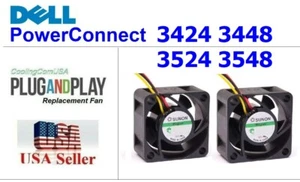Pack of 2x Replacement Fans for Dell PowerConnect 3424, 3448, 3524, 3548 - Picture 1 of 9