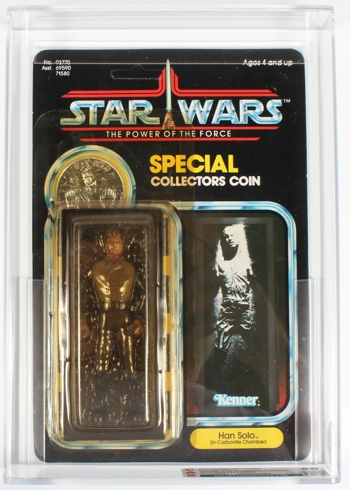 Kenner Star Wars 1984 AT-ST Driver 77 Vintage Card Back with cracked bubble