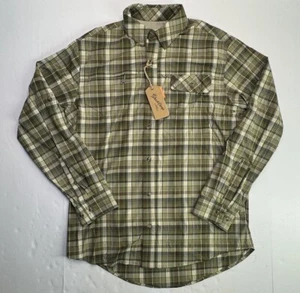 Duck Camp Clothing Company Fishing Shirt Mens Medium Vented Green Plaid New - Picture 1 of 10