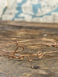 Vintage Copper Women Love Bracelet Minimalist 1960’s Original New Old Stock - Picture 1 of 9