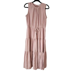 Calvin Klein Maxikleid rosa Rüschen Stufen ärmellos Frühling Sommer Damen 6 - Bild 1 von 8