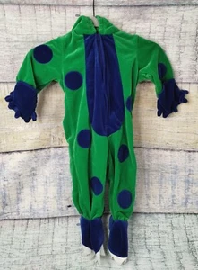 KRU Supplies Green/Blue Dinosaur Halloween Costume Pajama w/Plush Tail 12 Months - Picture 1 of 20