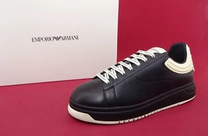 EMPORIO ARMANI Sneaker Low Schuhe Herren Freizeit-Laufschuhe Schwarz Gr. 42 - Bild 1 von 18