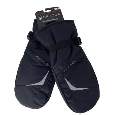 NUEVO CON ETIQUETAS SPYDER Mitones Aislantes L/XL Guantes de Invierno Snowboard Esquí Agarre Negro $69 Foto 1 de 4