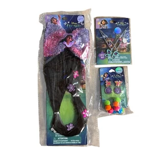 Disney Encanto Jewelry Set Purple Braided Hair Clip Earrings Necklace Claire’s - Picture 1 of 3