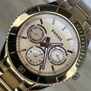 Fossil Stella ES2859 Women's Rose Gold Stainless Steel Dial Watch NEW BATTERY - Picture 1 of 16