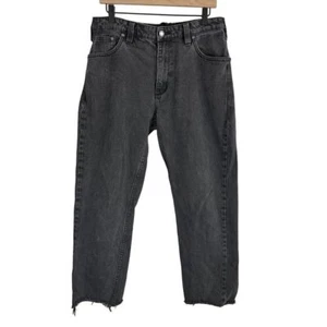 Rolla's Relaxed Fit Straight Leg Ankle Crop Street Denim Jeans Black Size 34 - Picture 1 of 13