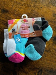 Fruit of the Loom Toddler Girls Everyday Active No Show Tab Socks 7 Pair 18-36mo - Picture 1 of 2