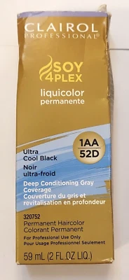 NUEVO 1AA/52D Clairol Professional SOY4PLEX Liquicolor Permanente 2 fl. oz. negro Foto 1 de 4