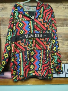 Jacket Size 3XL Men Reason New York City. Light Wind Breaker Jacket Multicolor - Picture 1 of 4
