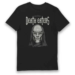 Harry Potter Death Eaters Mask Adults T-Shirt - Black - Picture 1 of 2