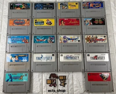Super Famicom  Lot 18 games Final Fantasy Popularity Rare Mother Mega Man #00G - Image 1 of 2