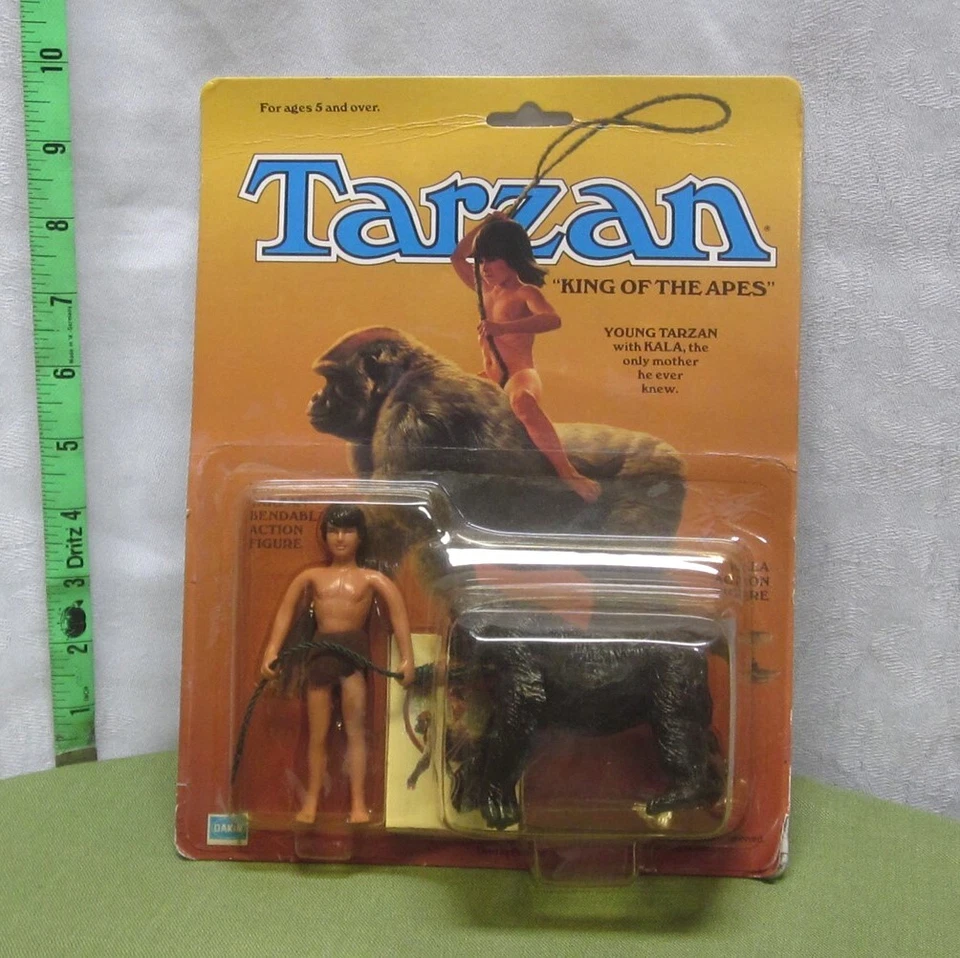 1984 Young Tarzan King of The Apes Kala Vtg Action Figure Dakin 4" Toy Gorilla 1