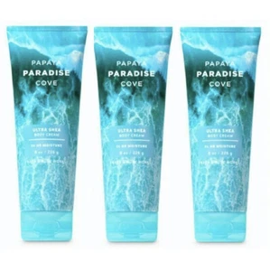 3 Bath & Body Works PAPAYA PARADISE COVE Ultra Shea Body Cream 8oz Each - Picture 1 of 3