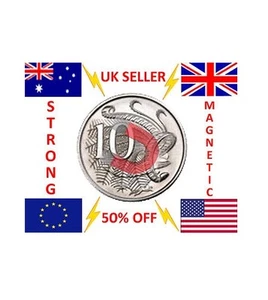 STRONG MAGNETIC 10 cent AUD AUSTRALIAN MAGIC TRICK COIN PK Coin Close Up MAGIC - Picture 1 of 1