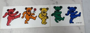 Vintage 1985 Grateful Dead Sticker - Dancing Bears with Rose Autoaufkleber - Bild 1 von 6