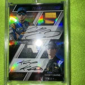 Chase Elliott Kasey Kahne # 09/10 Black Ink 5 Color Memorabilia Card - Picture 1 of 2