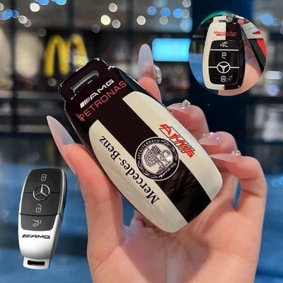 Protective Shell Key Fob Cover Case for Mercedes-Benz C E S CLS E300 GLC S400 - Image 1 of 2