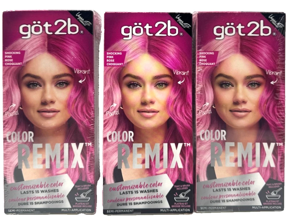 Got2B Hair Color Remix Customizable Semi Permanent - 093 Shocking Pink