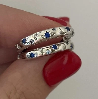 Galaxy Hoops 925 Sterling Silver Earrings  — 第 1/4 张图片