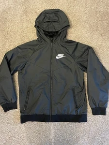 Nike Hooded Lined Jacket Youth Large 14-16 - Black - Picture 1 of 7