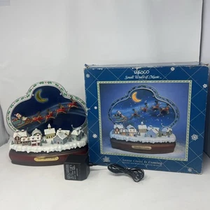 Vtg 1990 Enesco Santa Clause Is Coming to Town Light Up Animated Tested with Box - Picture 1 of 11