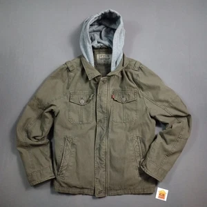 Chaqueta de camionero estilo militar Levi's para hombre verde oliva talla mediana verde militar - Imagen 1 de 8