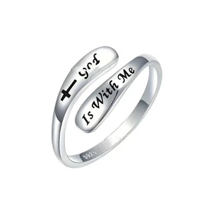 Retro Faith Inspired Adjustable Ring Encouragement Jewelry Gift For Women - Picture 1 of 8