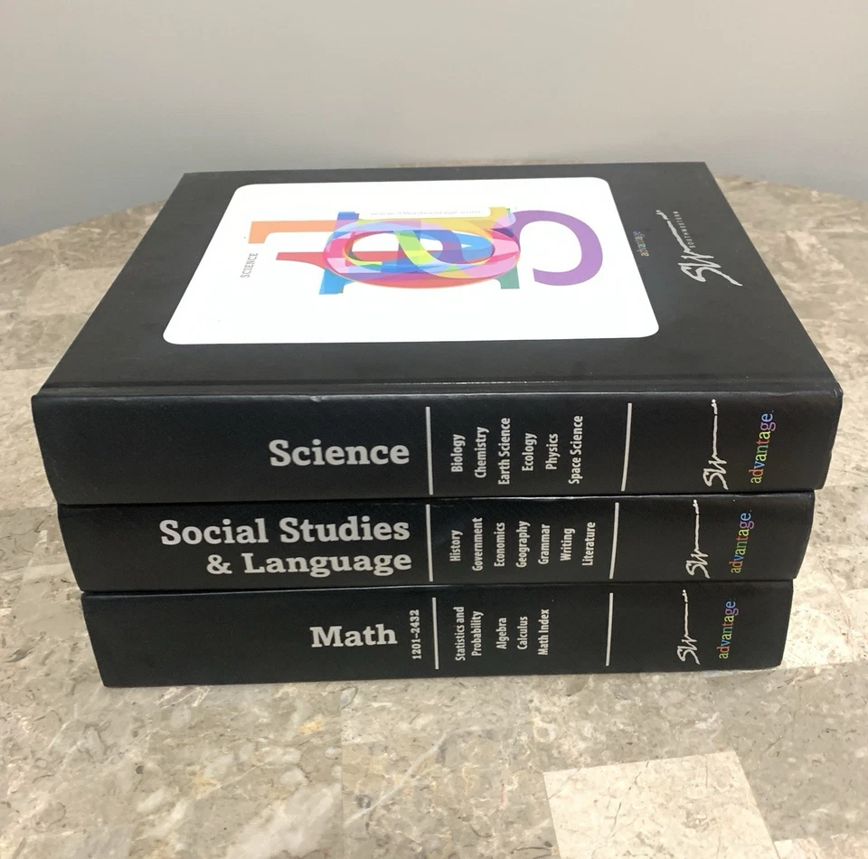 SW Southwestern Advantage Learning System 3 Book Lot Math Science Social Studies - Image 1 of 4