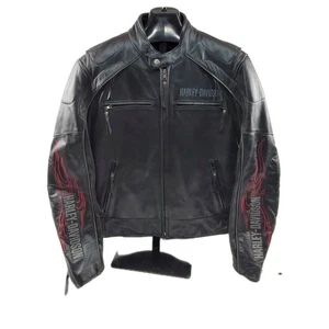 Chaqueta de motociclista de cuero Harley Davidson para hombre talla M - Imagen 1 de 8