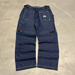 Vintage Y2K Ecko Unltd Marvel Jeans Baggy Denim Grunge Skater Hip Hop 38x32 - Picture 1 of 12