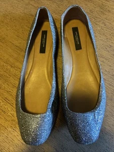 Ann Taylor Womens Shoes Size 8M Silver Sparkle Flats, Adorable, Comfy,Beautiful - Picture 1 of 9