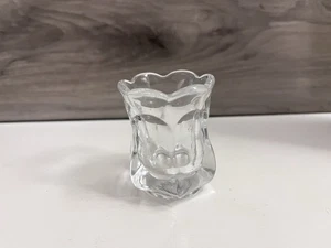 Cut Glass Toothpick Holder Scalloped Edge 2” X 2.5” Vintage - Picture 1 of 4