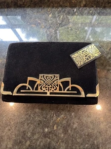 BIBA Art Deco Black Clutch Bag With Protective Cover Bag New with tag - Picture 1 of 5